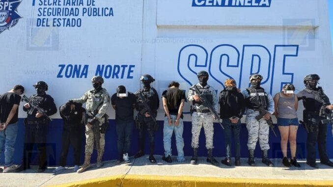 Caen 6 integrantes de grupo delictivo en NCG; portaban arsenal y vehículo robado