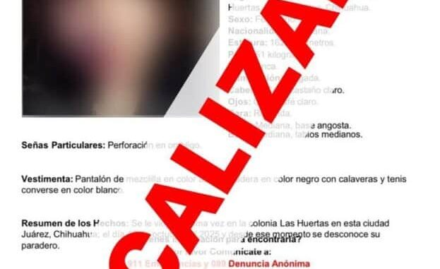 Localizan sana y salva a menor de edad reportada ausente