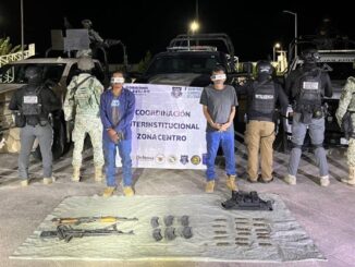 Detienen a dos guatemaltecos  con armas en operativo conjunto en Coyame