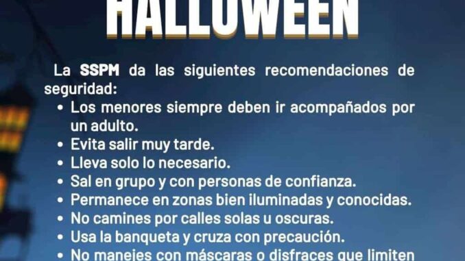 Lanzan recomendaciones de seguridad para el Halloween