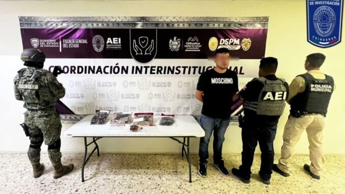 Detienen en operativo conjunto a hombre con droga y dos armas de fuego