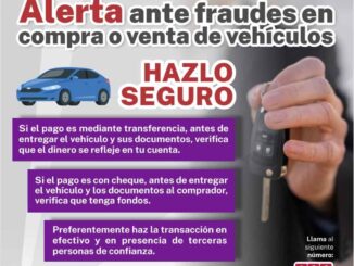 Alerta Fiscalía Zona Norte no caer en fraude en compra o venta de autos