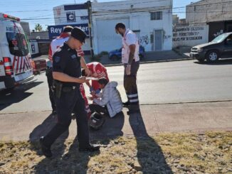 Motociclista pierde el control y termina lesionado tras derrapar en la avenida Tecnológico