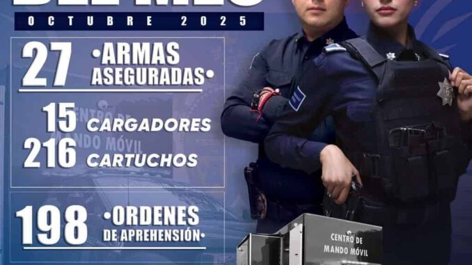 Aseguran 27 armas y más de 200 cartuchos útiles en un mes
