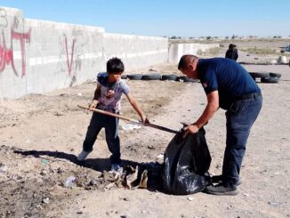 Transforman baldío de Senderos de Oriente en cancha de fútbol