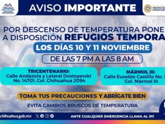 Abrirán HOY refugios temporales del Gobierno Municipal por bajas temperaturas
