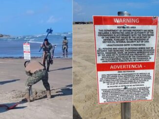 Retiran letreros ilegales de playa en Tamaulipas; SRE descarta participación de EE.UU.