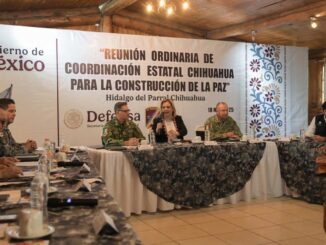 Maru Campos encabeza sesión de la Mesa de Seguridad en Parral