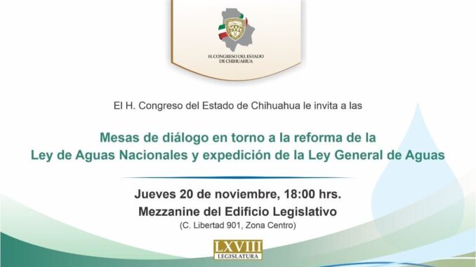 Abre Congreso espacio para el diálogo sobre la reforma a la Ley de Aguas