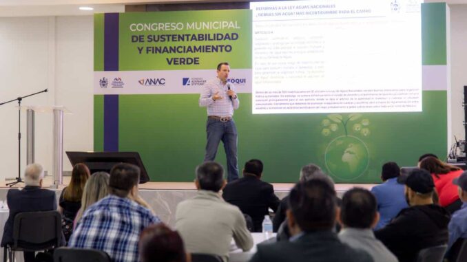 Presentó Marco Bonilla avances, retos y financiamiento en temas de agua en Congreso Municipal de Sustentabilidad y Financiamiento Verde