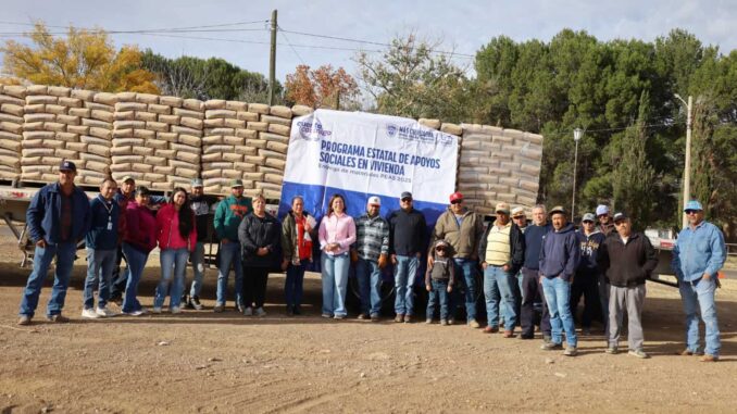 Entrega Coesvi 375 toneladas de cemento para apoyar familias chihuahuenses en seis municipios
