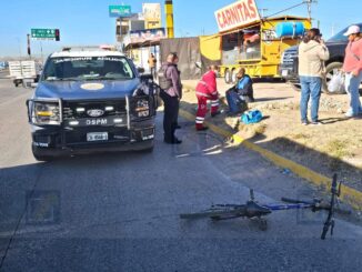Ciclista adulto mayor queda lesionado tras ser impactado en la colonia Real Carolinas