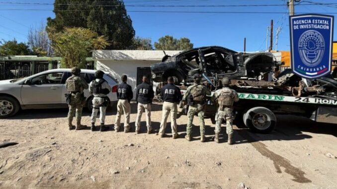 Durante cateo en El Sauzal, asegura AEI droga, vehículos con reporte de robo y autopartes