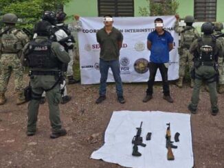 Detienen a tres sujetos armados en Moris con «cuernos de chivo»