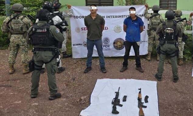 Detienen a tres sujetos armados en Moris con «cuernos de chivo»