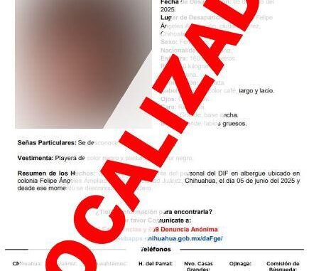 Localizan sana y salva a menor reportada como ausente