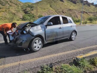Choque por alcance en carretera Aldama–Chihuahua deja una pasajera lesionada