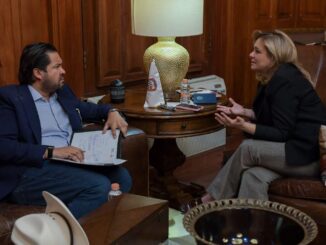 Maru Campos sostiene reunión de trabajo con el presidente de la UGRCh