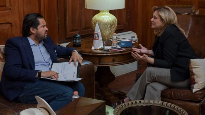 Maru Campos sostiene reunión de trabajo con el presidente de la UGRCh