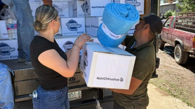 Yesenia Reyes gestiona apoyo para familias afectadas en Colonia Juárez