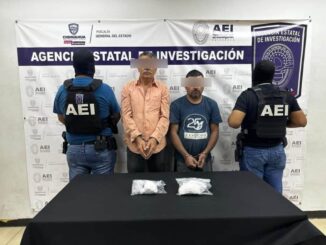 Detiene AEI a dos hombres por posesión de casi medio kilo de cocaína en la colonia Nuevo Hipódromo