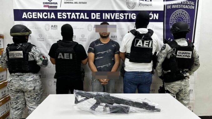 Detiene COE en flagrancia a masculino en posesión ilegal de arma de fuego