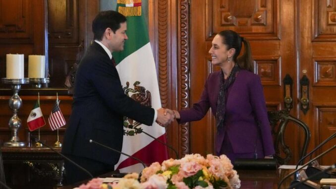Sheinbaum se reúne con Marco Rubio en Palacio Nacional