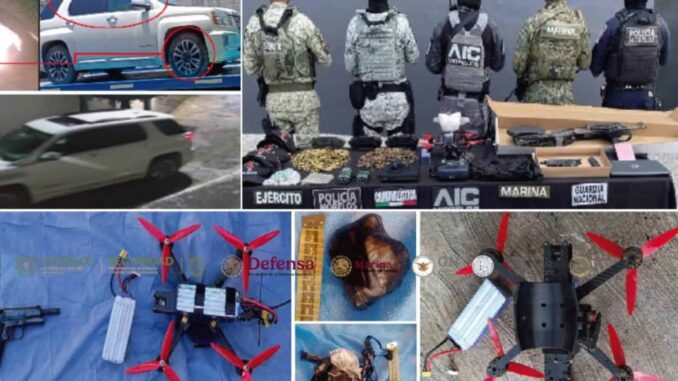 Aseguran arsenal y explosivos en Jiutepec