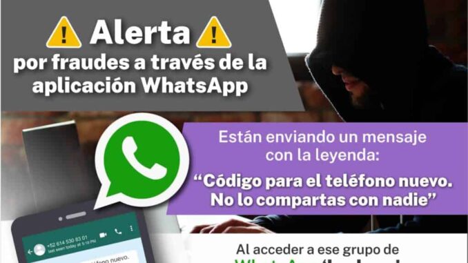 Alerta Fiscalía de Distrito Zona Centro por fraudes con códigos falsos de WhatsApp