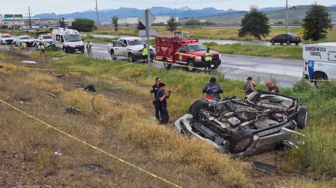 Carreterazo en la Delicias-Chihuahua se incrementa a dos fallecidos y un herido grave