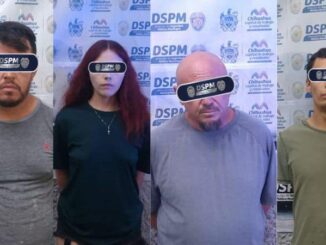 Detienen municipales a tres hombres y una mujer con droga y un arma en la colonia Revolución