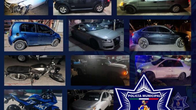 Recuperan once vehículos con reporte de robo en distintos sectores