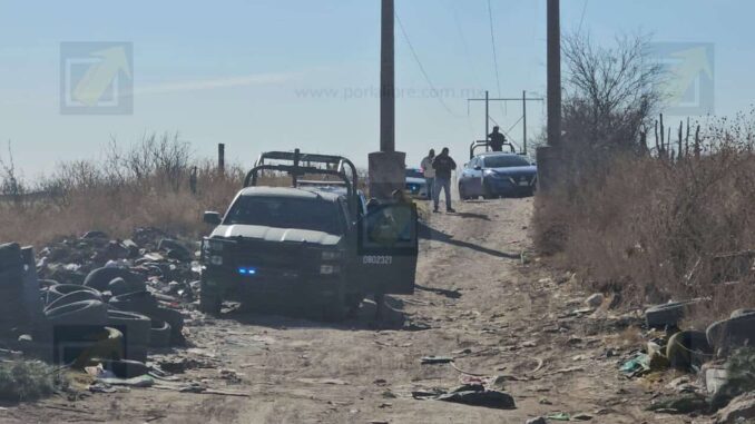 Hallan cuerpo acribillado en terracería cercano a la colonia Avícola Francisco Villa