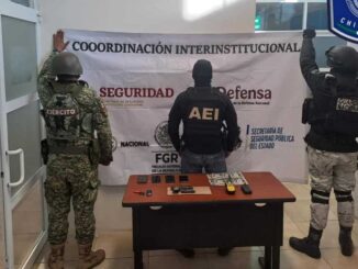 Aseguran arma de fuego y objetos de interés criminalístico durante cateo en Villa Matamoros