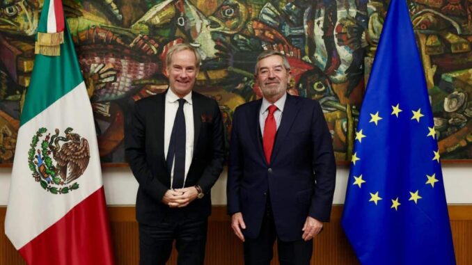 Canciller De la Fuente revisa con autoridades de la UE el Acuerdo Global Modernizado