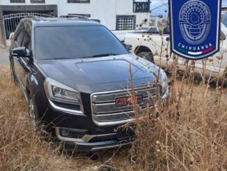 Recupera AEI camioneta GMC Acadia con reporte de robo en Parral