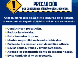 Exhortan a extremar precauciones al conducir ante el ingreso de un nuevo frente frío