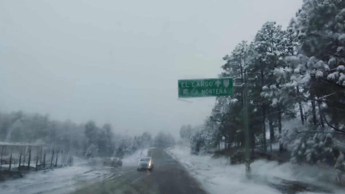 Reportan 11 municipios con presencia de nieve por paso de Tormenta Invernal