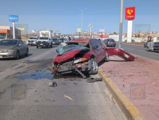 Fuerte choque en el Juventud por falla en los frenos