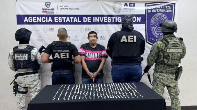 Detiene COE a sujeto por posesión 353 dosis de cristal en la Olivia Espinoza