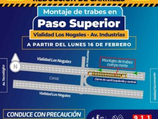 A partir de este lunes reducción de carriles en vialidad Los Nogales por montaje de trabes en el Paso Superior