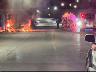 Comando armado incendia camión de maquiladora en Aldama durante la madrugada
