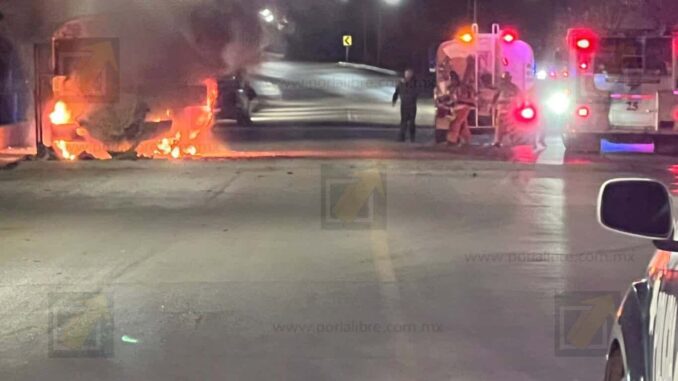 Comando armado incendia camión de maquiladora en Aldama durante la madrugada