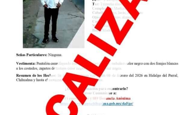 Localiza FGE en Allende a hombre con reporte de ausencia en Parral