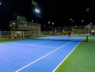 Inaugura Marco Bonilla cancha de tenis en parque Haciendas del Real