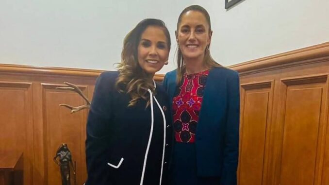 Mara Lezama y Claudia Sheinbaum revisan proyectos prioritarios para Quintana Roo
