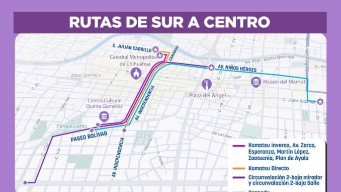 Anuncian modificaciones en rutas con motivo del cierre por la marcha 8M