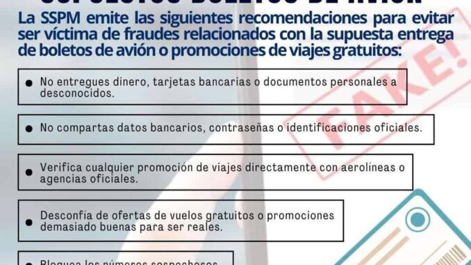 Alertan por fraude con supuestos boletos de avión gratuitos