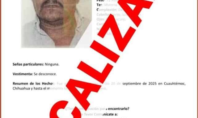 Localiza Fiscalía Zona Sur a masculino reportado como desaparecido en Parral – Fiscalía General del Estado de Chihuahua