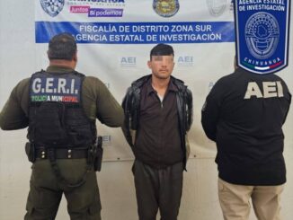 Detienen AEI y DSPM a imputado por robo de un teléfono celular en Parral